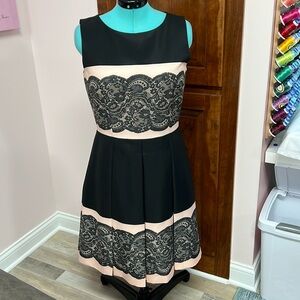 Tahari Dress pink and Black size 10